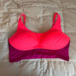 Victoria's Secret Neon Pink and Magenta Padded Sports Bralette